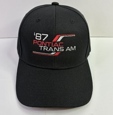 1987 Pontiac Trans Am Hat 87 Black Red Baseball Cap Firebird Embroidered