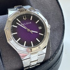 Bulova Women's Prestige Date Indicator Quartz Silver Watch 32MM 96M168