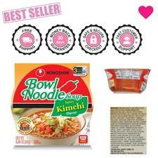 Natural Spicy Kimchi Instant Ramen - Delicious 3.03 Ounce Bowl, Easy Prep