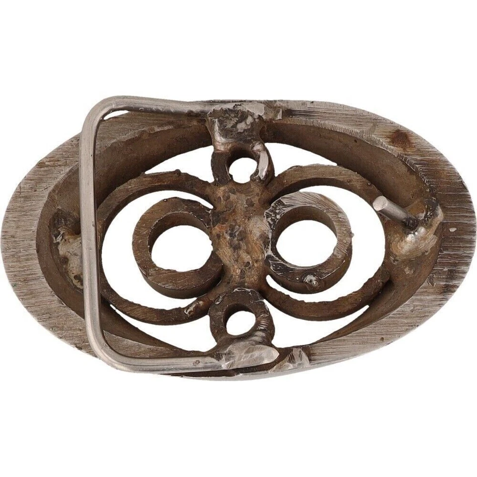 Hebilla de cinturón vintage de vaquero hippie abstracto hecho a mano para maquinista tienda de máquinas Mcm Foto 2 de 4