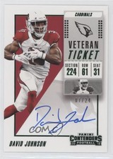 2018 Panini Contenders Veteran Ticket Preview 7/24 David Johnson #VT-DJ Auto 6ed