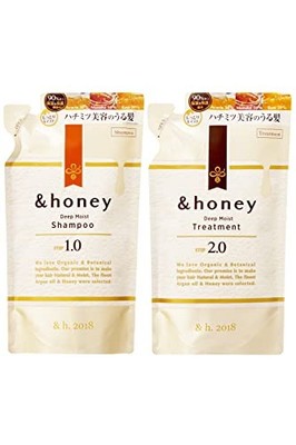 &Honey Deep Moist Shampoo Treatment Refill Set Super Moist Organic