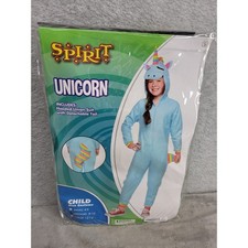 Spirit Halloween Unicorn Costume Child Size Medium 8-10 Hooded Union Suit