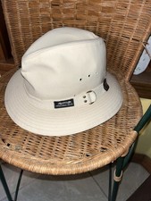 Original Panama Jack Cream Colored Hat Size M - Made in USA - Canvas