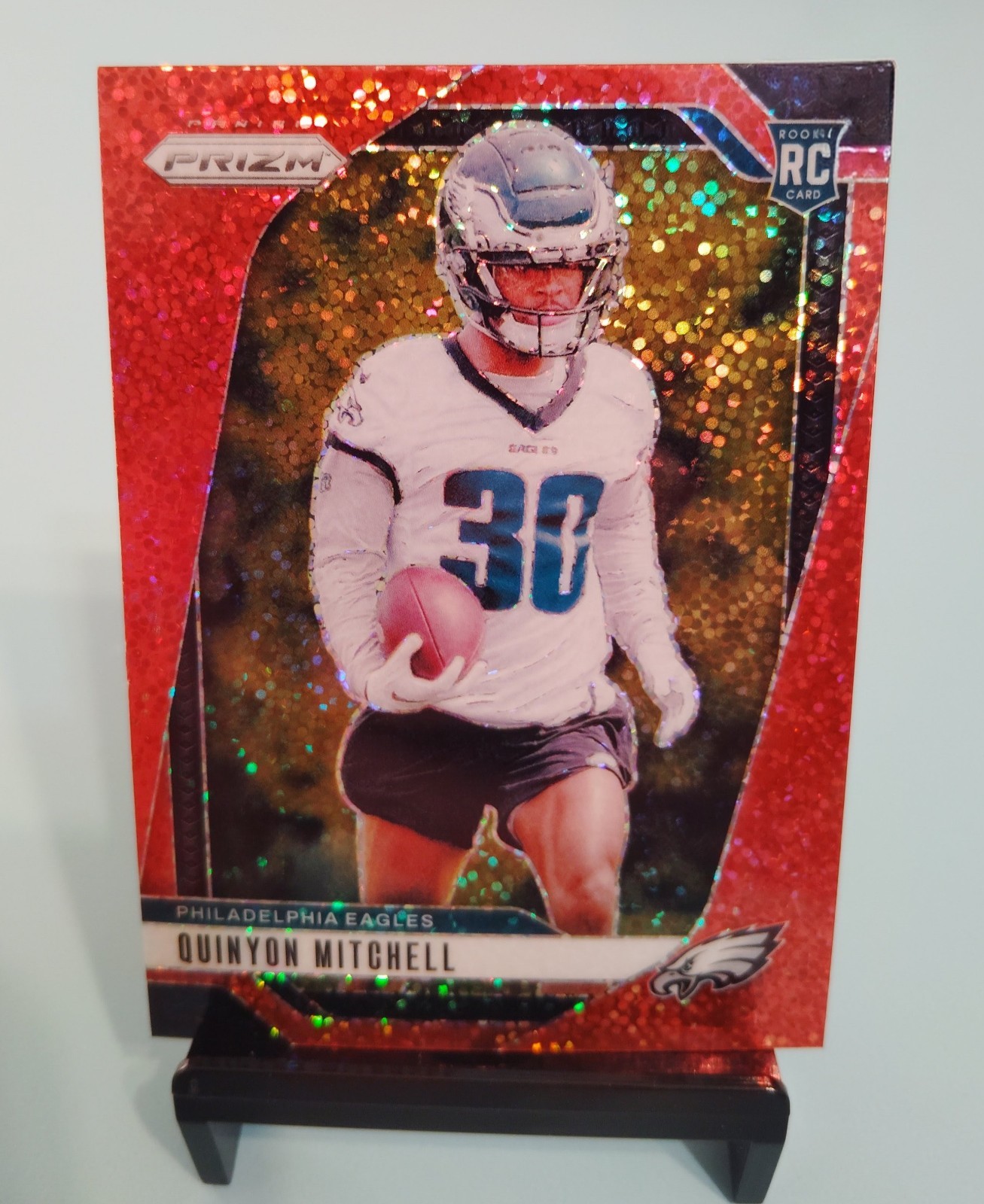 2024 Panini Prizm Quinyon Mitchell RC #381 Red Sparkle Prizm (RC) Eagles