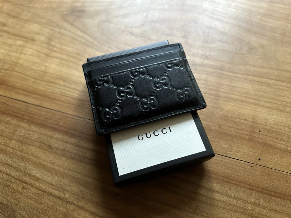 GUCCI SIGNATURE CARD CASE SCHWARZ (Kartenetui, Geldbeutel, GG) - Bild 2 von 4