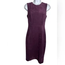 Calvin Klein dress size 2 stunning purple faux microsuede sheath dress 💜