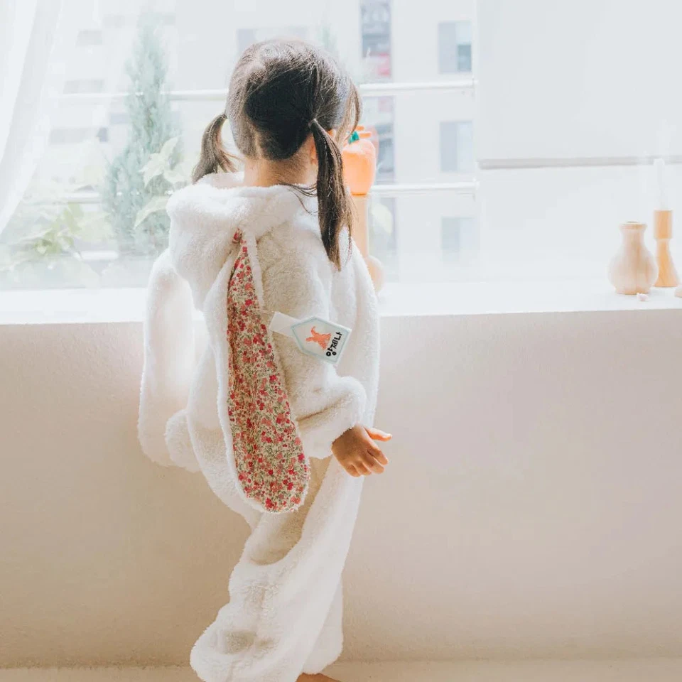 Bebé Niñas Niños Recién Nacido Mono de una pieza Pijama con capucha Niños Trajes de felpa Foto 3 de 4