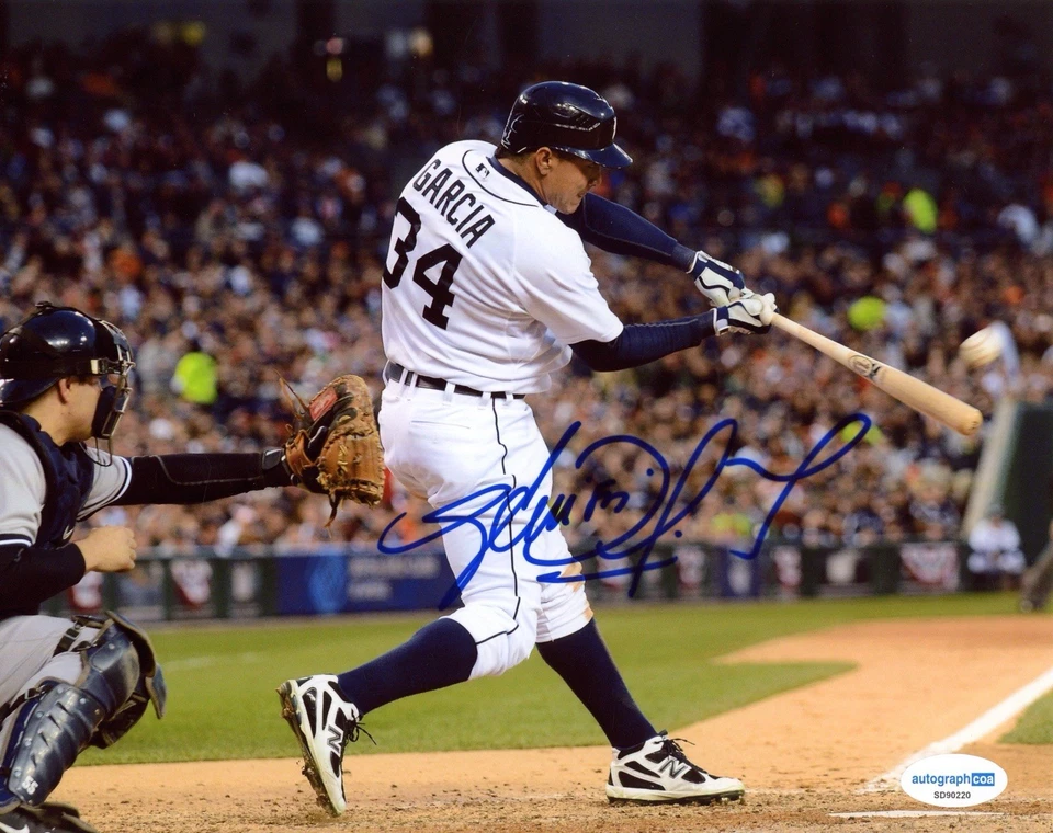 Foto firmada con autógrafo de Avisail Garcia de 8x10 White Sox Tigers de Detroit certificado ACOA Foto 2 de 2