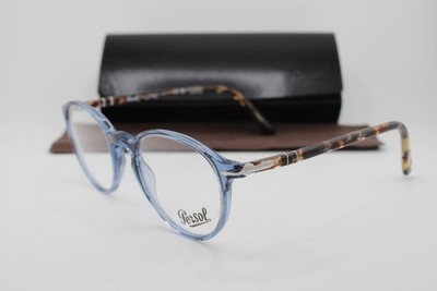 NEW PERSOL P 3218-V 1202 CLEAR BLUE HAVANA AUTHENTIC EYEGLASSES 51-21