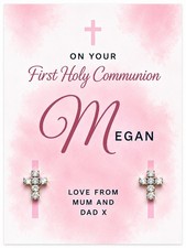 Prom Girl Cross Earrings Gift Present Daughter Granddaughter Personalised Card 