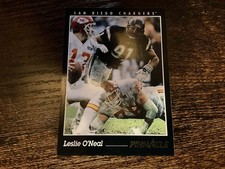 #36 Leslie O’Neal 1993 Pinnacle San Diego Chargers Football Trading Card #291