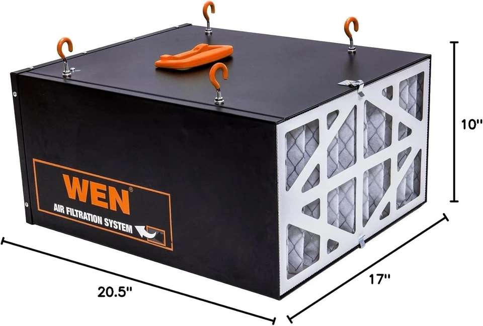 WEN 3410 3-Speed Remote-Controlled Air Filtration System 400 CFM Black - Image 3 of 4