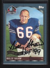 1999 Topps #HOF2 Billy Shaw Hall of Fame Autographs