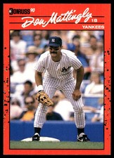 Don Mattingly 1990 Donruss #190 Yankees MLB READ FREE SHIPPING AutographDen