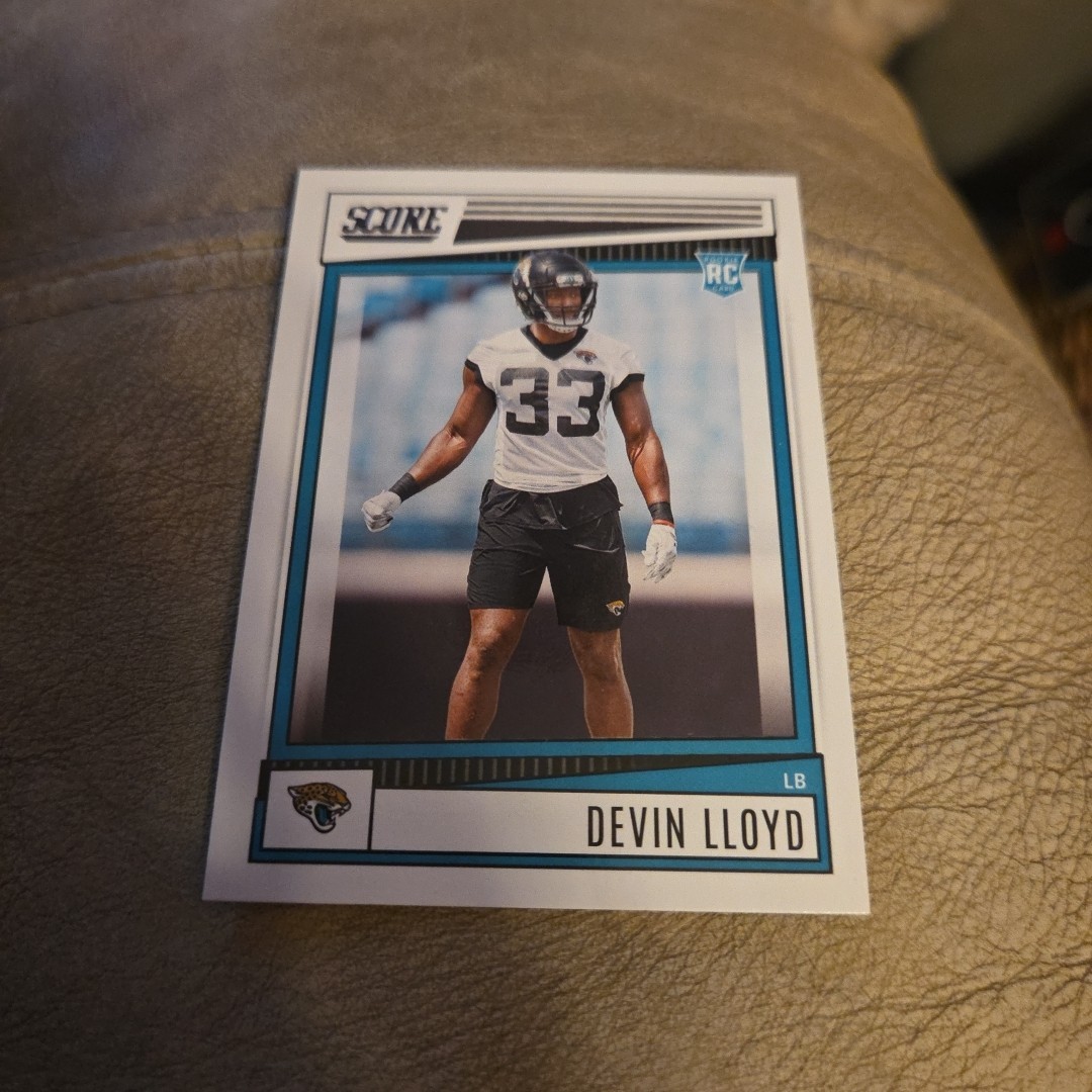 2022 Score Football Base Rookies #350 Devin Lloyd - Jacksonville Jaguars
