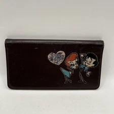 "I Love Lucy" Checkbook Cover W/ Embroidered Desi & Lucy Stick Figures
