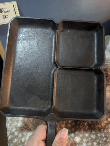 Vtg Griswold Colonial Breakfast Skillet 666 LBL Cast Iron Pan FLAT No Wobble