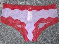 Vs lace trim mesh cheeky Panty BRAND NEW SIZE Large 2 Tone