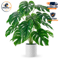 Kunstpflanze Monstera 70 Cm Im Boho Topf Deko FüR Wohnzimmer BüRo