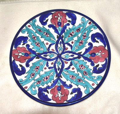 Großer Wandteller, Iznik-Stil, 31 cm, Tunesien