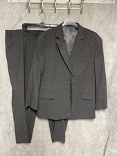 Oak Hill Suit Men 56R Gray Perfect Fit 2B DXL Stretch Academia 54x30.5 Pant Luxe