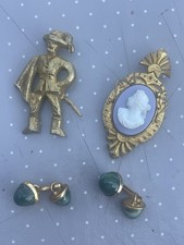 Cameo Brooch Cufflinks Camée Broche Boutons De Manchette