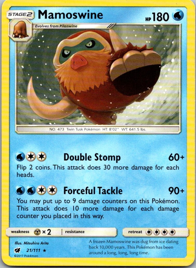 Mamoswine 21/111 Rare Crimson Invasion Pokemon Near Mint