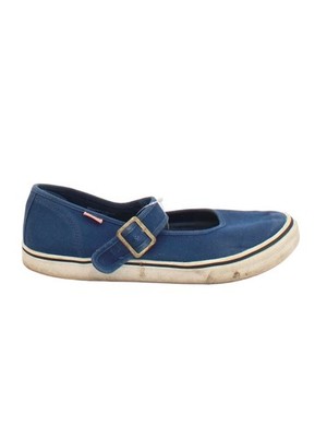 Popsy flache Damenschuhe UK 6 blau 100 % Baumwolle Mary Jane