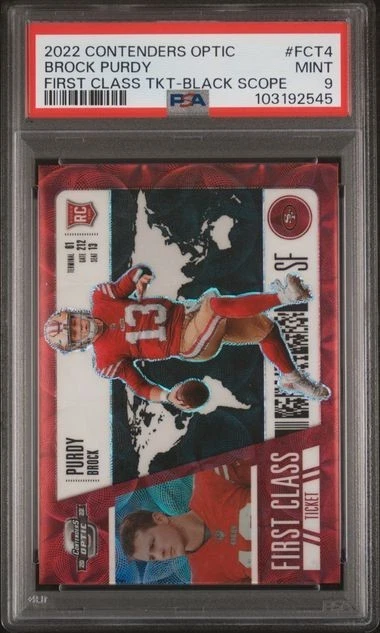 Brock Purdy Panini Contenders Optic First Class Ticket #FCT4 Black Scope