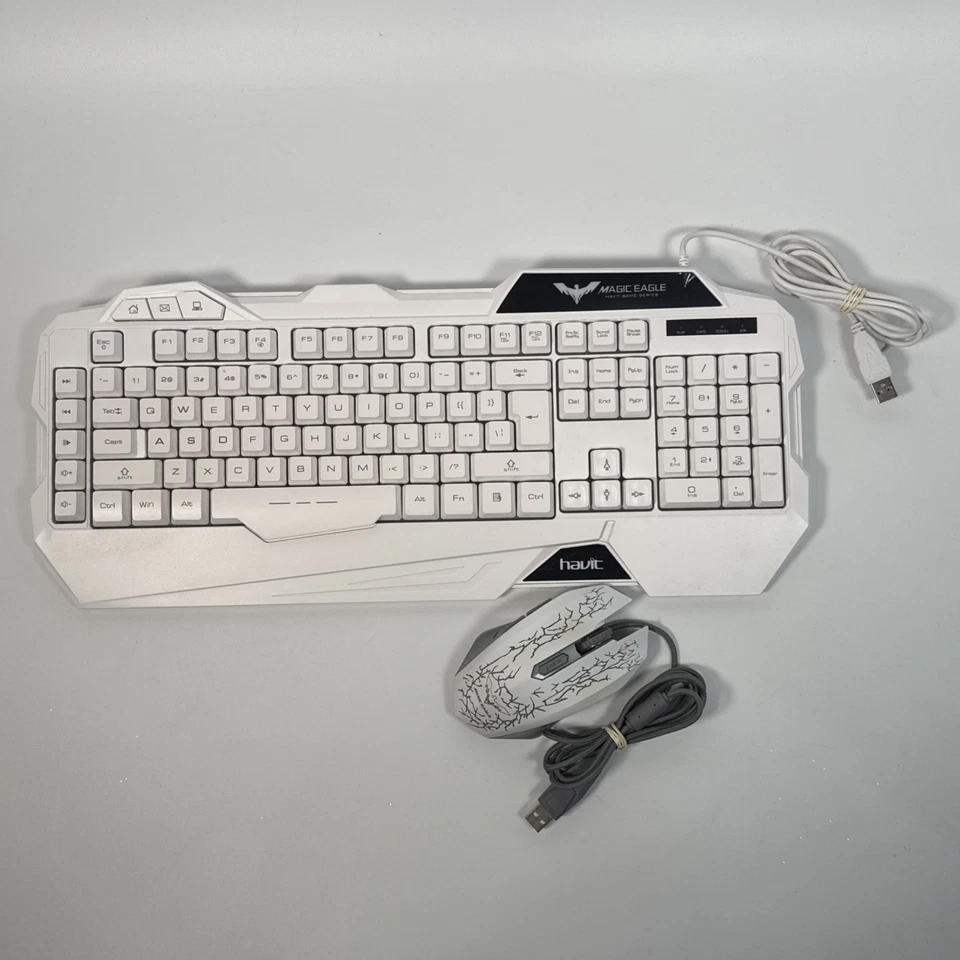 Havit Game Series Magic Eagle White-rainbow back lit keyboard and mouse - Image 3 of 4