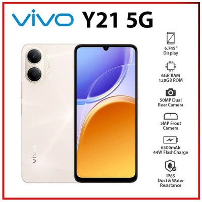 VIVO Y21 5G 6GB+128GB GOLD Dual SIM Octa Core Unlocked Android Mobile Phone