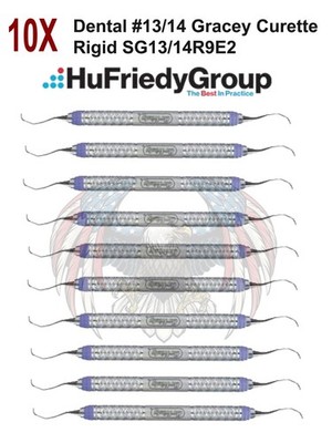 10X HU FRIEDY Dental #13/14 Gracey Curette Rigid SG13/14R9E2