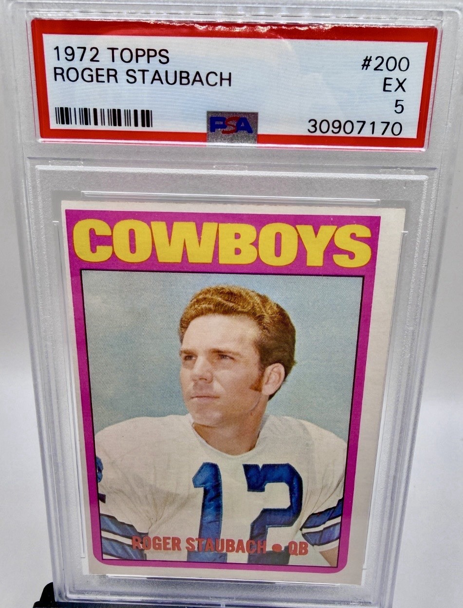 1972 Topps #200 ROGER STAUBACH RC PSA 5 EX Dallas Cowboys HOF