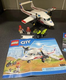 LEGO City Emergency 60116 Ambulance Plane & 60137 Police  Case Instru Complete.