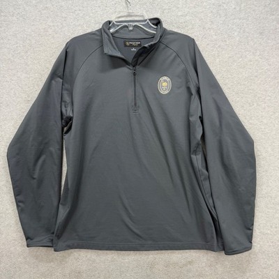 Kiawah Island Quarter Zip Pullover Mens Large Gray Golf Performance Active Tech