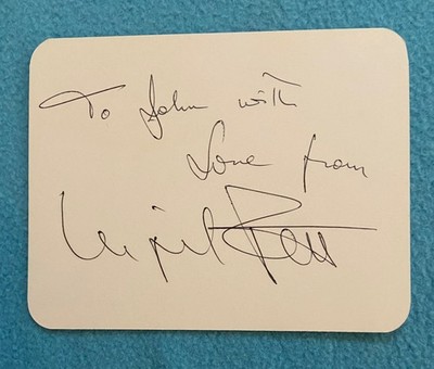 Ingrid Pitt  Signed White Card 1 - 6 - 77