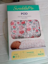 Newborn Swaddle Me POD Zip Up Compression Swaddle 0-2 Month Size Stage 1