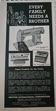 1963 Brother International Corp Sewing Machine Typewriter Knitter vintage ad