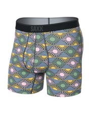 Saxx Quest Quick Dry Mesh Boxer Brief Fly Men's Underwear, Rise And Shine/Ebony,