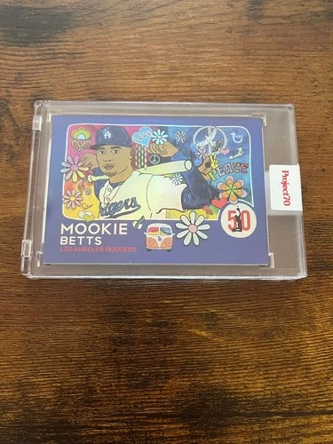 2021 TOPPS PROJECT 70 MOOKIE BETTS #54 BY BRITTNEY PALMER RAINBOW FOIL /70