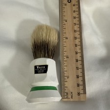 Vulfix Shaving Brush Made In United Kingdom White With Green Original Label