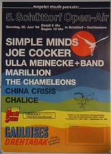 Original Festival Poster 5.Schüttorf Open Air 30.06.84 Simple Minds Chameleons