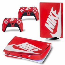 Red Sticker Decals for PS4/PS4 Slim/PS4 Pro/PS5 Digital Console  2 Remote Skins
