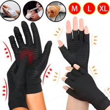 Copper Arthritis Compression Gloves Hand Support Joint Pain Relief Sport Gym USA
