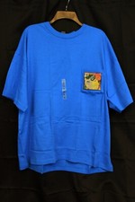 VTG 90's Warner Bros T-Shirt sz XL Blue 3D Taz Devil Looney Tunes Cartoon Pocket