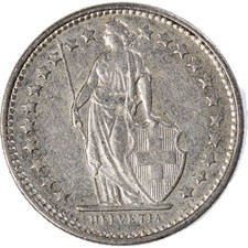 [#924679] Moneta, Svizzera, 1/2 Franc, 1975