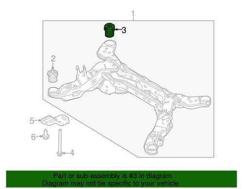Genuine Ford Taurus 2013-2019 Rear Suspension Crossmember Bushing DE9Z-5872-B - Picture 5 of 5