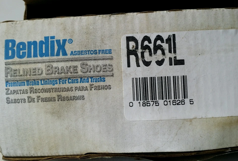 Zapata de freno de tambor trasera Bendix R661L para Hyundai Elantra 92-95 Foto 4 de 4