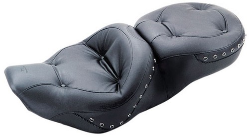 Asiento de motocicleta Mustang Regal Touring negro perla con tachuelas centrales (75466) - Imagen 2 de 3